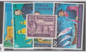 TURKS & CAICOS ISLANDS #85 & #253-#256 MINT SET