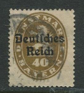 Bavaria -Scott O57- Deutsches Reich Overprint -1920 - Used - 40pf Stamp