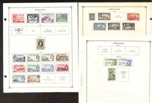 Gibralter Stamp Collection on 17 Scott International Pages, 1889-1986 (BE)