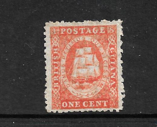 BRITISH GUIANA 1853-59  1c    SHIP  MNG  Sc 9   SG 21