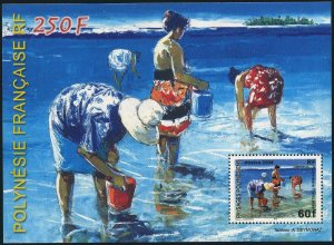 Fr Polynesia 883,883 sheet,MNH. Shell Collectors.2004.