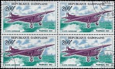 GABON   #C50 USED BLOCK OF 4  (1)