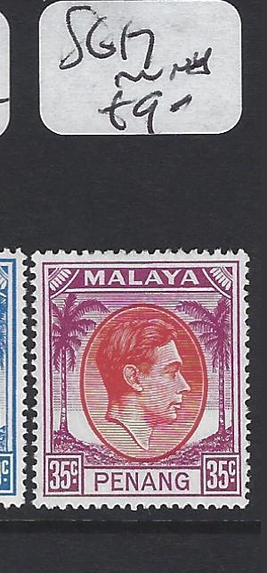 MALAYA PENANG  (P1705B)  35C  KGVI  SG17   MNH