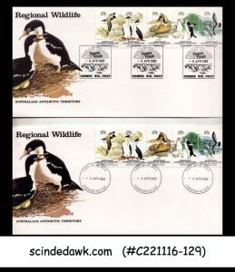 AUSTRALIAN ANTARCTIC TERRITORY 1983 REGIONAL WILLIFE - 2 FDCs WITH DIFF. CANCL.