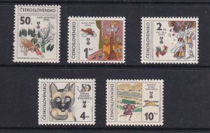 Czechoslovakia #2375-2379 MNH 1981 children`s book illustrations