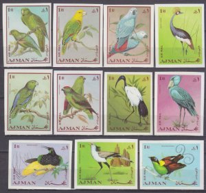 1969 Ajman 394-404b Birds 15,00 €