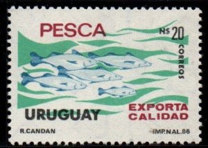 1986 Uruguay fish exports industry #1223 ** MNH