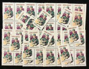 1755    Jimmie Rodgers, Singing Brakeman   100 MNH 13¢ stamps    Issued In 1978