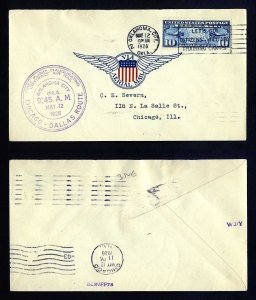 # C7 XF CAM # 3 First Flight cover, Oklahoma City, OK to Chicago, IL - 5-12-1926