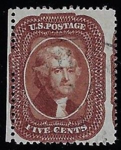 Scott #28 - $650.00 – Fine-used – Faint black town cancellation. Vivid color!