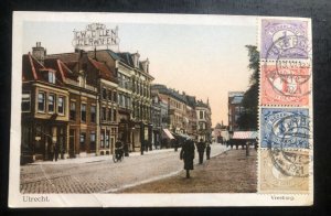 1921 Utrecht Netherlands Picture Postcard Cover To Barcelona Spain Street View