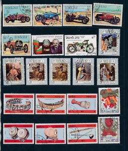 D397516 Laos Nice selection of VFU (CTO) stamps