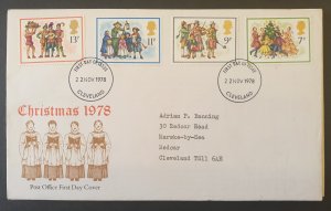 Great Britain First Day Cover Christmas 1978
