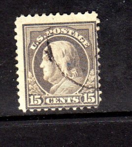 #514 15 CENT FRANKLIN F-VF USED d