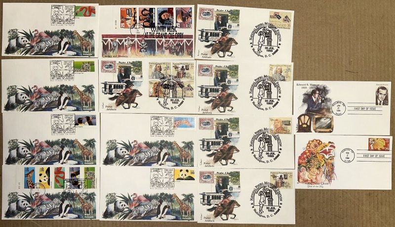 EDKEN CACHETS BIG COLLECTION 94 DIFF. COMMEMORATIVES BLOCKS BOOKLETS VALUE TO $4