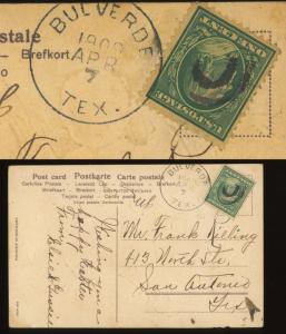 DPO TEXAS BULVERDE (Bexar County)  1879 -1919 (Helbock Scarcity #4)