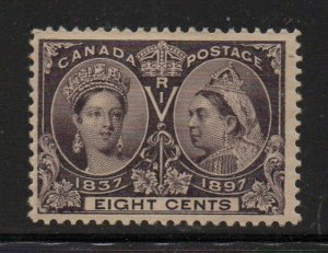 Canada Sc 56 1897 8c dark violet Victoria Jubilee stamp mint