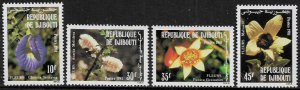 Djibouti #538-41 MNH Set - Flowers