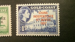 Ghana 1957 Overprints Scott# 148-159 Mint XF NH CPL set of 9