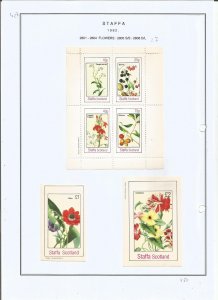 STAFFA - 1982 - Flowers - Sheets - Mint Light Hinged - Private Issue