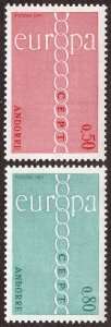 Andorra Stamps # 205-06 MNH VF Scott Value $20.00