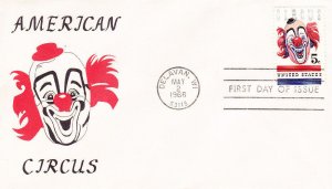 First Day Cover #1309 American Circus Clown 1966