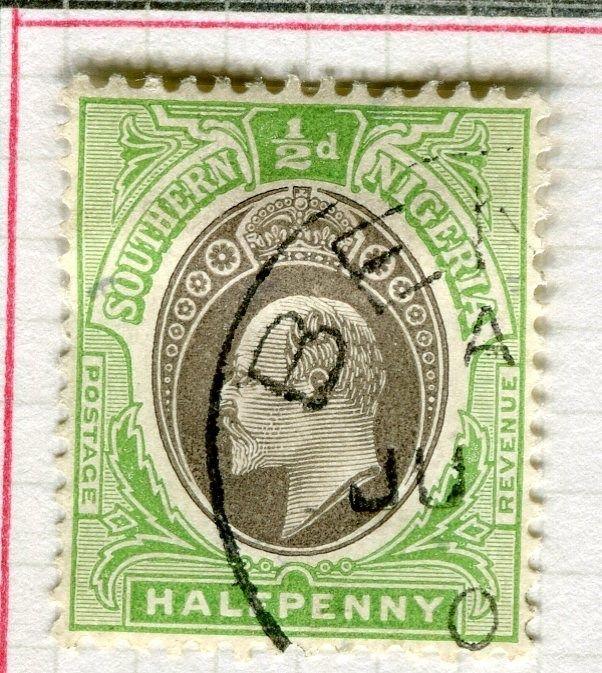 SOUTHERN NIGERIA;  1904 early classic Ed VII issue fine used 1/2d. value