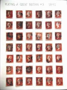 EDW1949SELL : GREAT BRITAIN 1841 Scott #3 Extensive collection of 241 stamps.