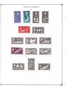 Collection South Georgia Scott Album  Page, 1963/1977, Cat $11 Mint & Used