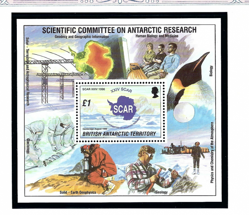 Brit Ant Terr 239 MNH 1996 SCAR XXIV S/S