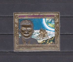 Comoro Is., Scott cat. 230. President Kennedy, Gold foil issue.