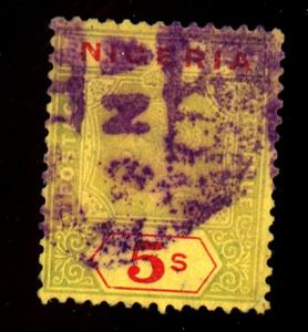 Nigeria #31a Used F-VF Heavy Cancel Cat$250