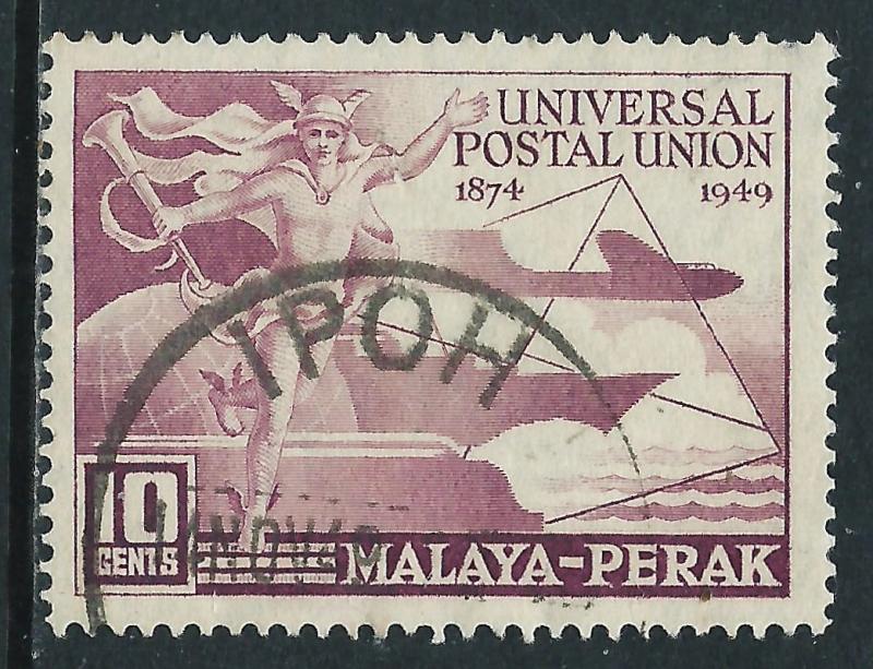 Malaya-Perak, Sc #101, 10c Used