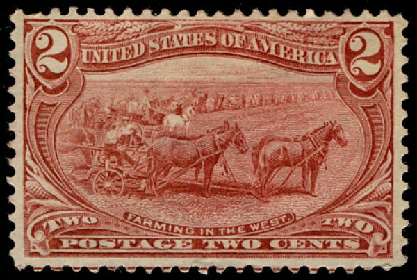 US #286 SCV $210.00 XF mint never hinged, Bright color within equally margins...