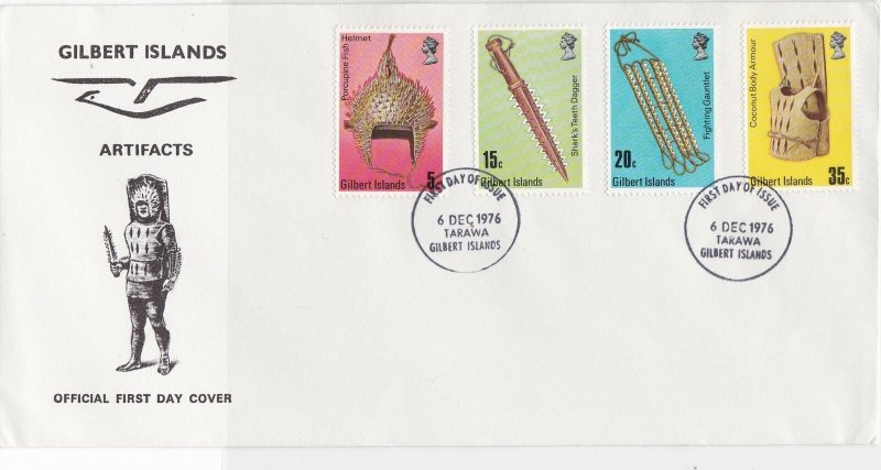 gilbert islands 1976 Artifacts official first day cover stamps cover ref 21455 