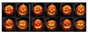2016 Jack o Lanterns Forever stamps 5 books total 100pcs