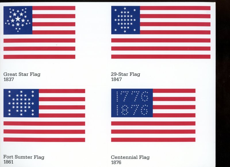 2000 U S Scott #UX320a//UX336a Postal Crds Stars and Stripes Type Sheets of 4 NH