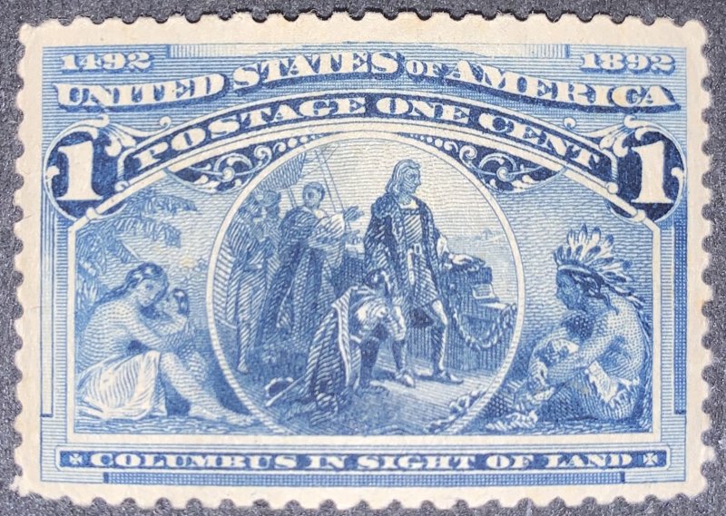 US #230 MNH OG.  1893 1c Columbian Commemorative.