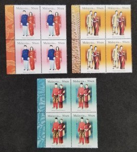 *FREE SHIP Malaysia Traditional Costumes 2006 Cloth Dances (stamp blk 4) MNH