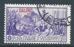 Italy-Calino #12 Used 20c Ferrucci Leading Army Issue Ovptd. Calino