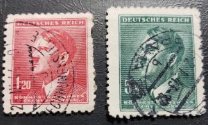 Stamp Europe Czechoslovakia 1942 Bohemia and Moravia Adolph Hitler Engraved A21