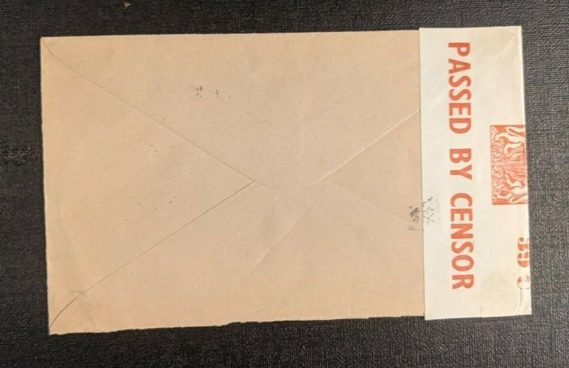 1943 Dak Tonga India Censored Cover to New York City NY USA