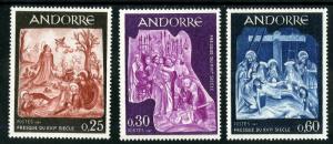 FRENCH ANDORRA 178-180 MNH SCV $3.20 BIN $2.00