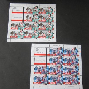 Malta 1982 Sc 614-615 Fullsheet set MNH