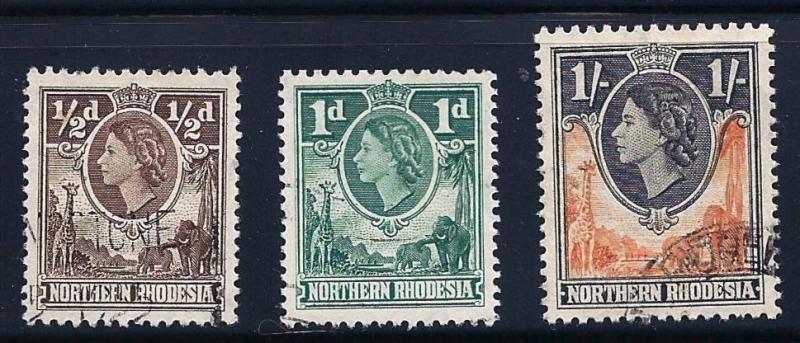 Northern Rhodesia #61 62 70 Used