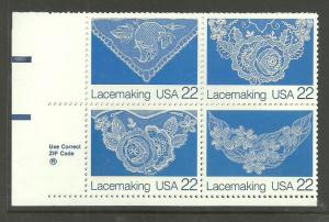 #2351 Lacemaking Zip Block Mint NH