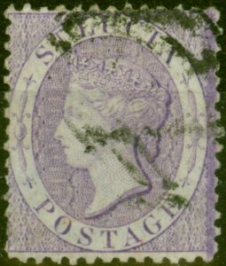 St Lucia 1864  Mauve SG13a Used Fine
