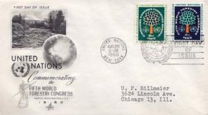 United Nations, First Day Cover, Plants