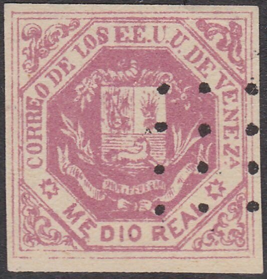 VENEZUELA  An old forgery of a classic stamp................................D811