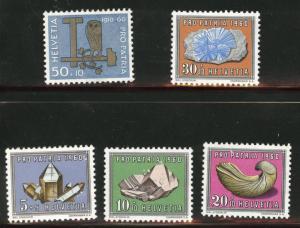 Switzerland Scott 292-296 1960 semipostal faulty scuffs DG